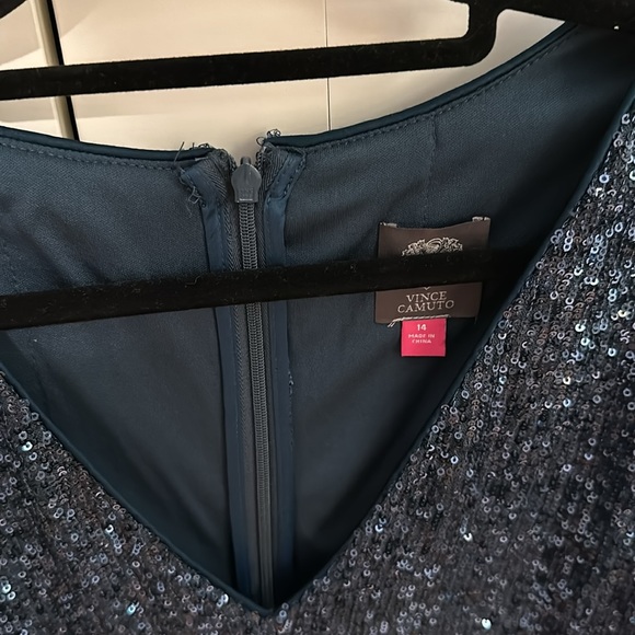 Vince camuto blue sequin cocktail dress - Picture 8 of 13